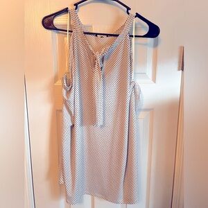 NWT white polka dot tunic